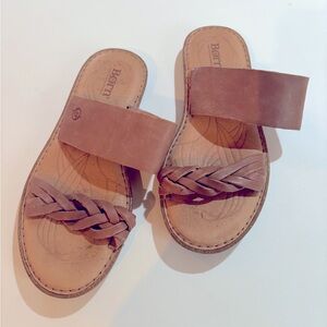 BORN Sz 7M Women's Brown Leather Sandals